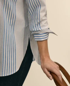 Oversized Cotton Pinstripe Shirt
