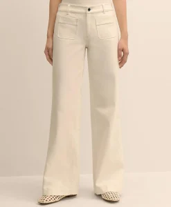 Patch-Pocket Flare Jeans