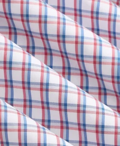 Performance Series Stretch Polo Button-Down Collar, Check Sport Shirt