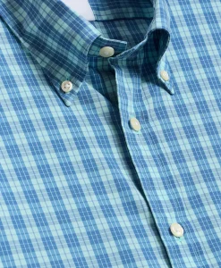 Performance Series Stretch Polo Button-Down Collar, Tartan Sport Shirt