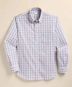 Performance Series Stretch Polo Button-Down Collar, Tartan Sport Shirt