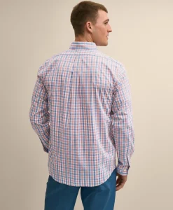 Performance Series Stretch Polo Button-Down Collar, Check Sport Shirt