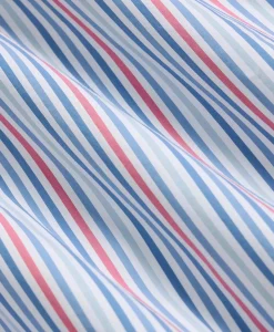 Performance Series Stretch Polo Button-Down Collar, Multi-Stripe Sport Shirt