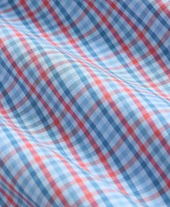 Performance Series Stretch Polo Button-Down Collar, Gingham Sport Shirt