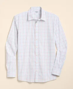 Performance Series Stretch Spread Collar, Tattersall Sport Shirt
