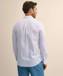 Performance Series Stretch Spread Collar, Ribbon Stripe Sport Shirt