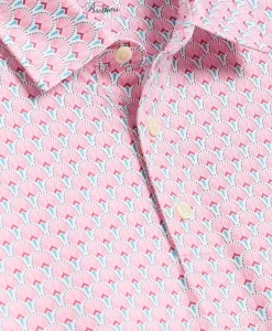 Performance Series Vintage Scallop Motif Polo Shirt