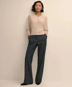 Pinstripe Flare Trouser