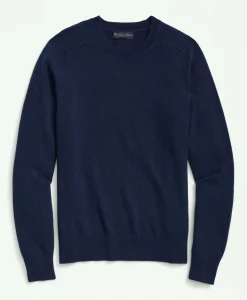 3-Ply Cashmere Crewneck Saddle Shoulder Sweater