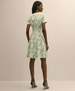 Printed Floral Crepe Dress