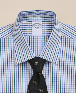 Pure Supima® Cotton Ainsley Collar, Check Dress Shirt