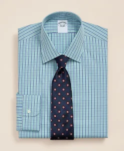 Pure Supima® Cotton Ainsley Collar, Check Dress Shirt