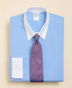 Pure Supima® Cotton Regular-Finish Tab Collar, Dress Shirt