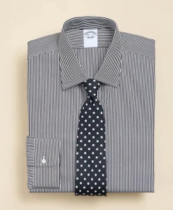 Pure Supima® Cotton Regular-Finish Ainsley Collar, Mini-Stripe Dress Shirt