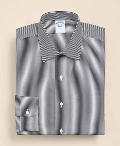Pure Supima® Cotton Regular-Finish Ainsley Collar, Mini-Stripe Dress Shirt