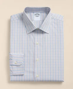 Pure Supima® Cotton Regular-Finish Ainsley Collar, Check Dress Shirt