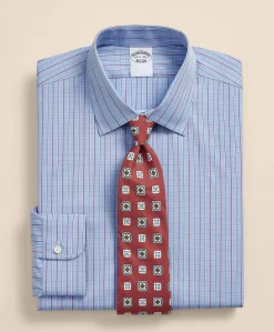 Pure Supima® Cotton Regular-Finish Ainsley Collar, Check Dress Shirt