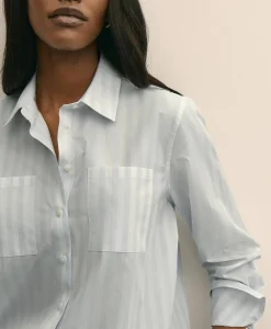 Relaxed Cotton Striped Shirt