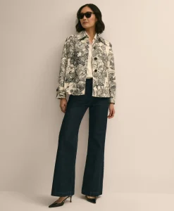 Relaxed Cotton Twill Floral Jacket