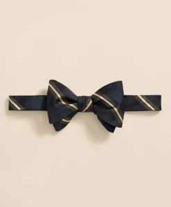 Rep Stripe Silk Bow Tie