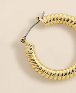 Rope Twist Gold-Toned Hoop Earrings