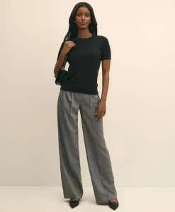 Short-Sleeve Shell Sweater in Cashmere