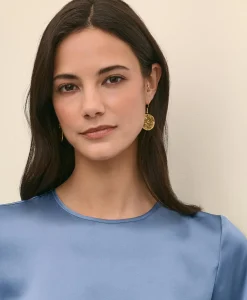Short-Sleeve Top in Washable Silk Charmeuse