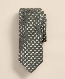 Silk Flower Foulard Tie