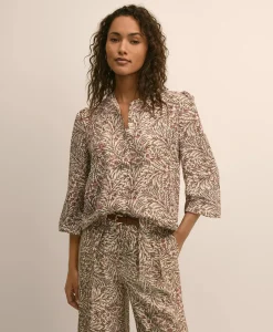 Silk Habotai Floral Blouse