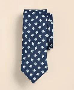 Silk-Linen Diamond Tie