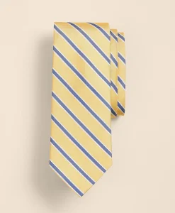 Silk Oxford-Weave Outline Stripe Tie