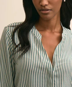 Silk Stripe Blouse