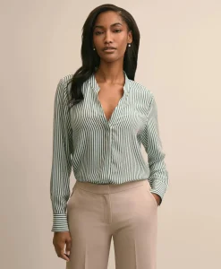 Silk Stripe Blouse