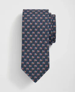 Silk USA Flag Motif Tie