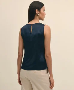 Sleeveless Shell in Washable Silk