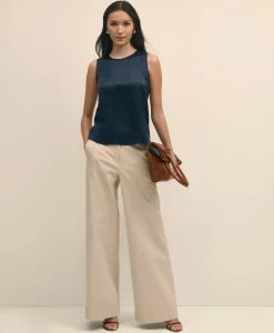 Sleeveless Shell in Washable Silk