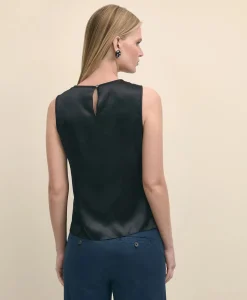 Sleeveless Shell in Washable Silk