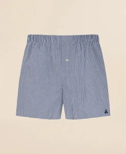 Slim Fit Cotton Broadcloth Check Boxers