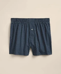 Slim Fit Cotton Broadcloth Dot Boxers