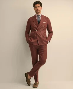 Slim Fit Linen Suit Pants