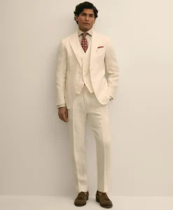 Slim Fit Linen Suit Pants