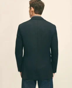 Slim Fit Stretch Wool Hopsack Blazer