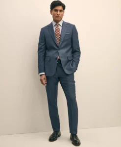 Slim Fit Wool Check 1818 Suit