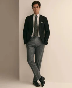 Slim Fit Wool Flannel Dress Pants