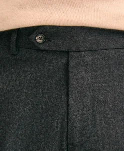 Slim Fit Wool Flannel Dress Pants