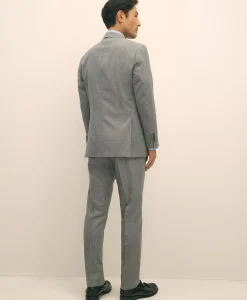 Slim Fit Wool Mini Houndstooth 1818 Suit