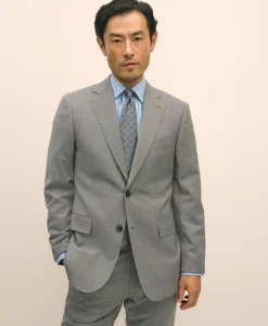 Slim Fit Wool Mini Houndstooth 1818 Suit
