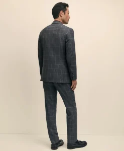 Slim Fit Wool Windowpane 1818 Suit