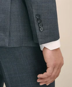 Slim Fit Wool Windowpane 1818 Suit