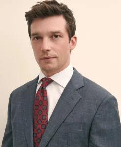Slim Fit Wool Windowpane 1818 Suit